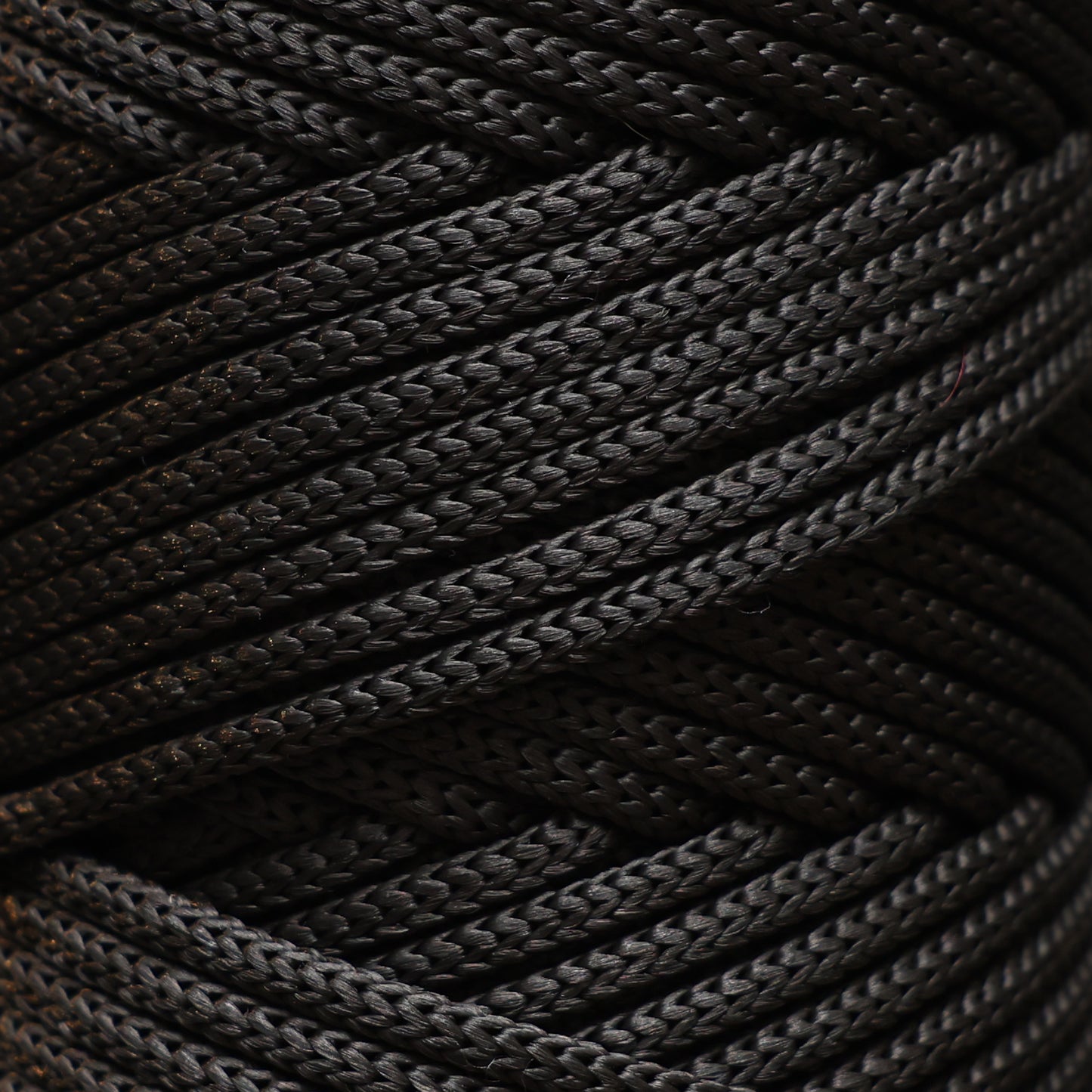 Makramee-Kordel aus Polyester, 2 mm x 125 Yards (375 Fuß), 2 mm Polypropylen – Schwarz