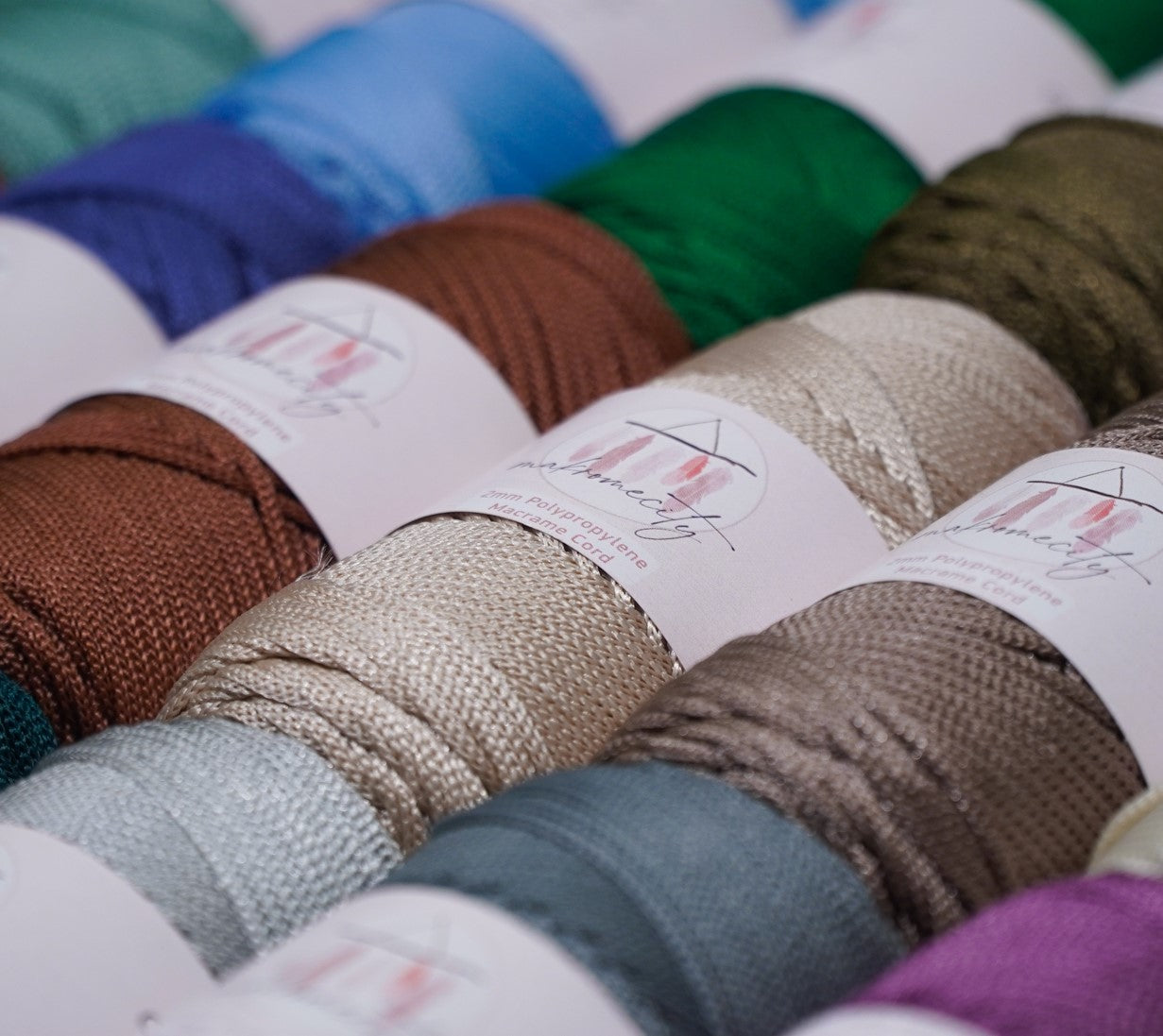 Makramee Garn 2 mm x 115 m Premium-Polyester-Makramee-Schnur – Benetton Grün