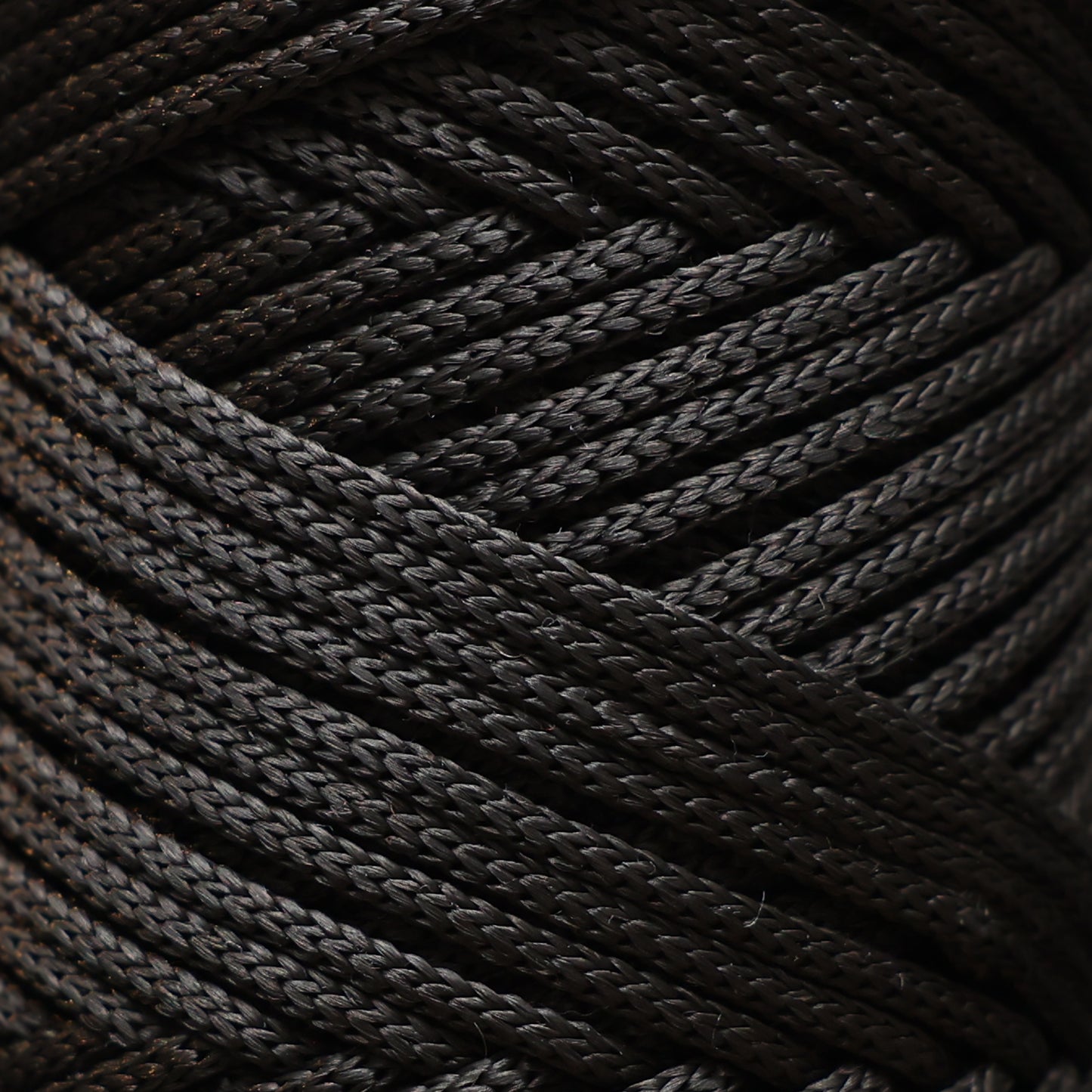 Makramee Garn 3mm x 120m Premium Polyester Macrame Cord - Schwarz