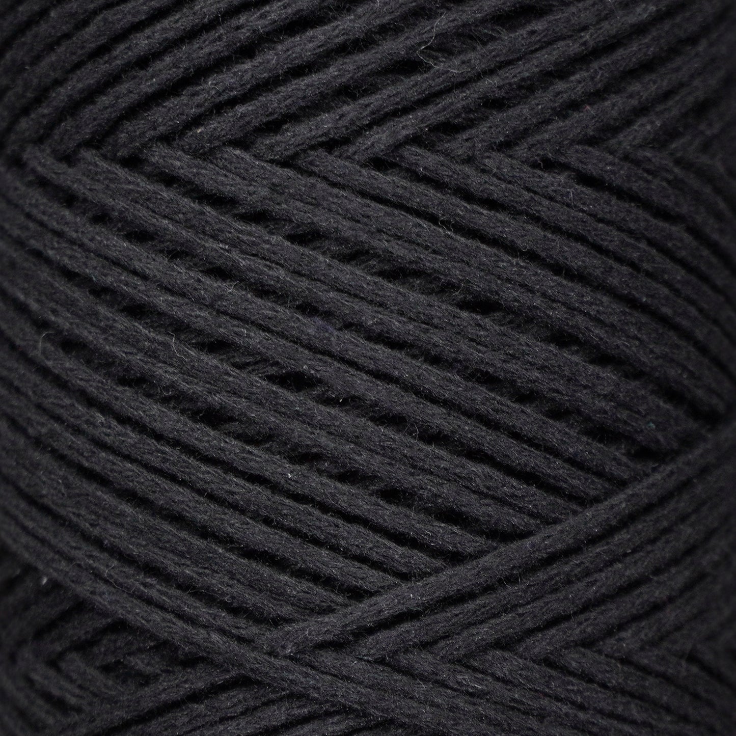 Baumwolle Makramee Garn 2mm x 180m - Schwarz