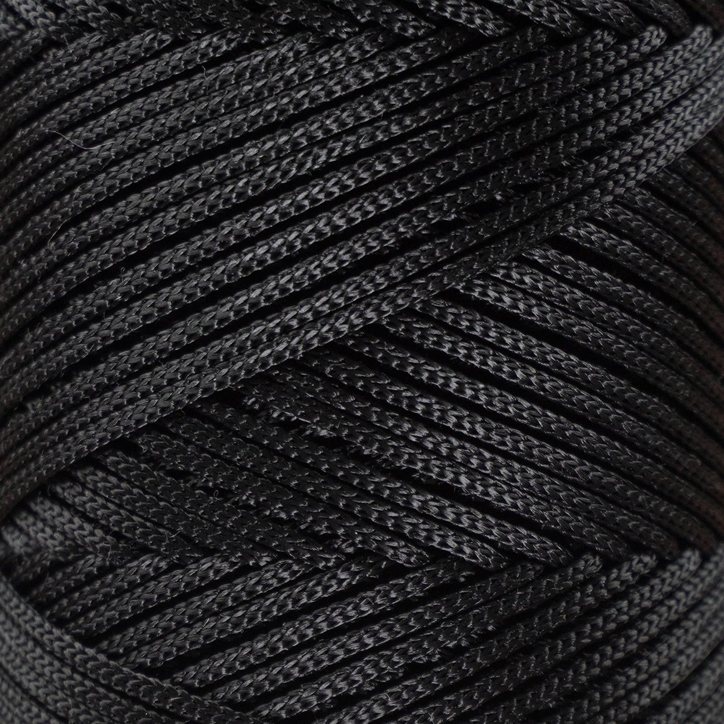 Makramee Garn 2mm x 115m Premium Polyester Makrameeschnur - Schwarz
