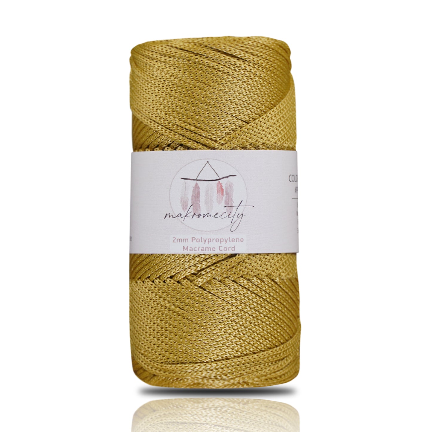 Makramee Garn 2 mm x 115 m Premium-Polyester-Makramee-Schnur – Senf