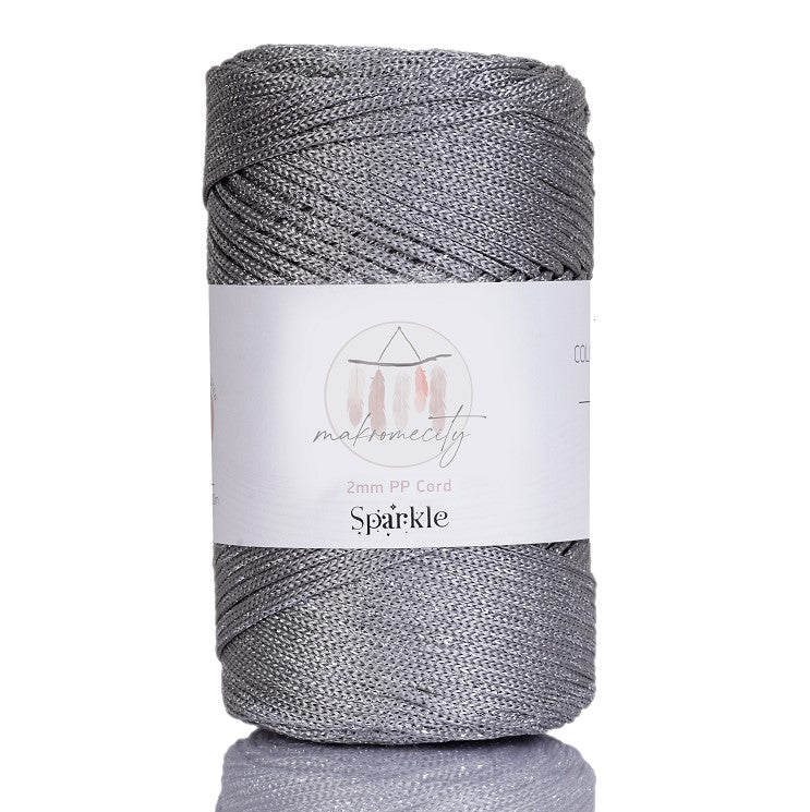 2mm x 115m Glitzer Makramee Garn  Premium Polyester Macrame Cord Makromecity