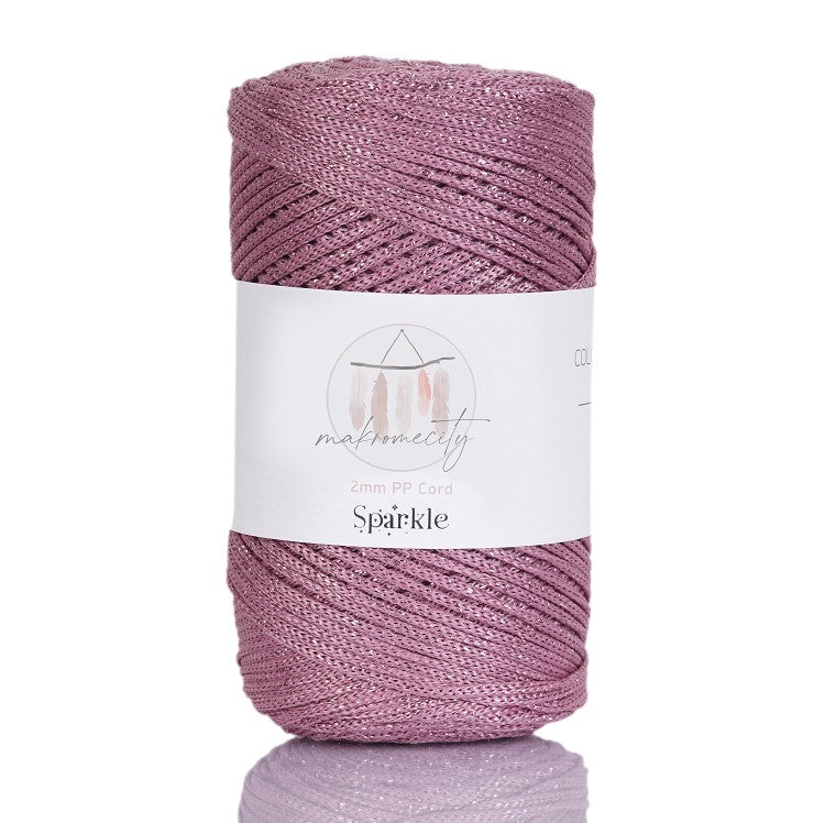 2mm x 115m Glitzer Makramee Garn  Premium Polyester Macrame Cord Makromecity