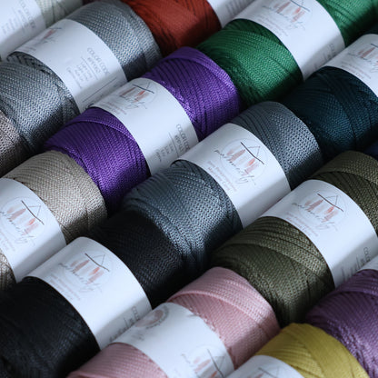 Makramee Garn 3mm x 120m Premium Polyester Macrame Cord - Senf