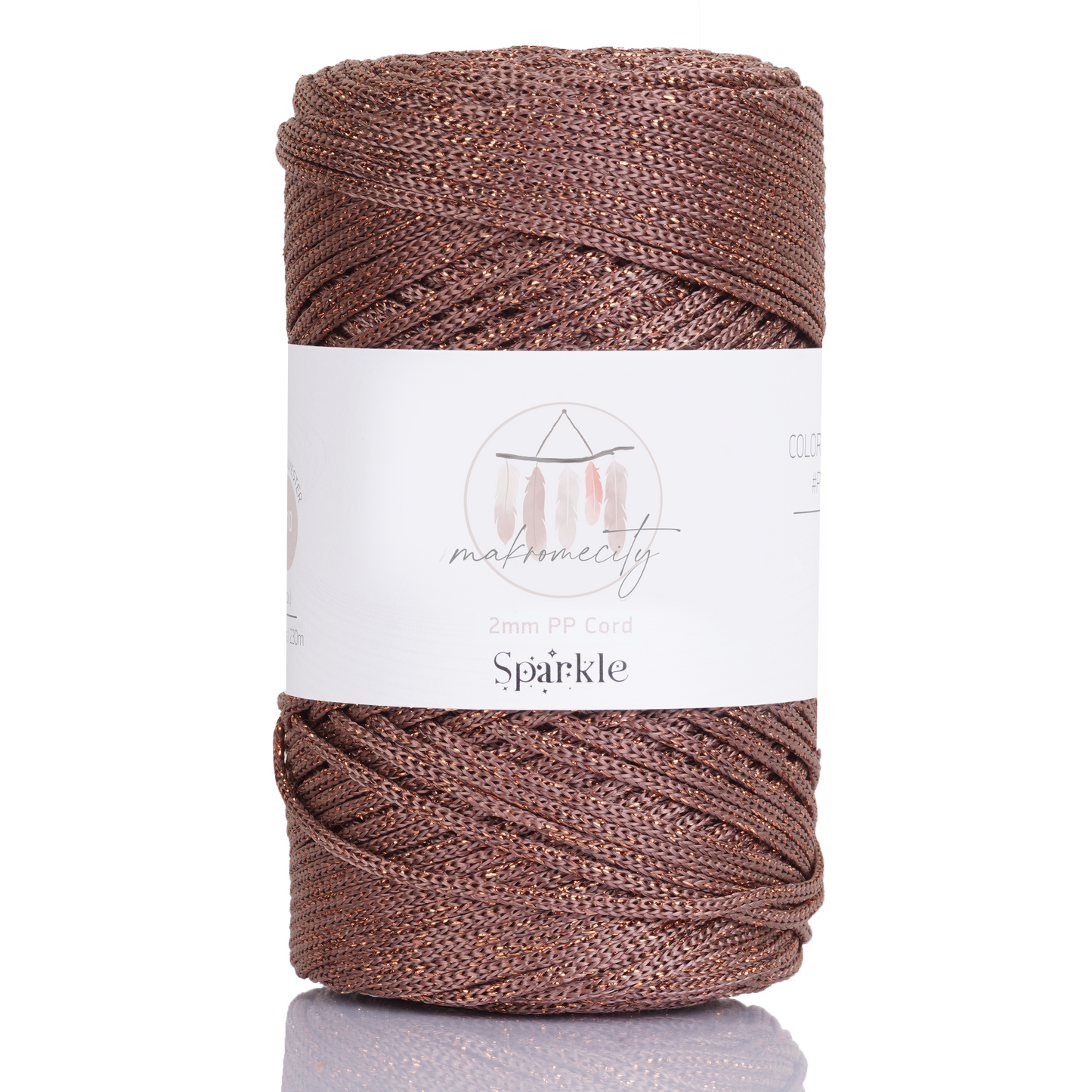 Makramee Garn 2 mm x 230 m Premium-Polyester-Makramee-Kordel – Lila 