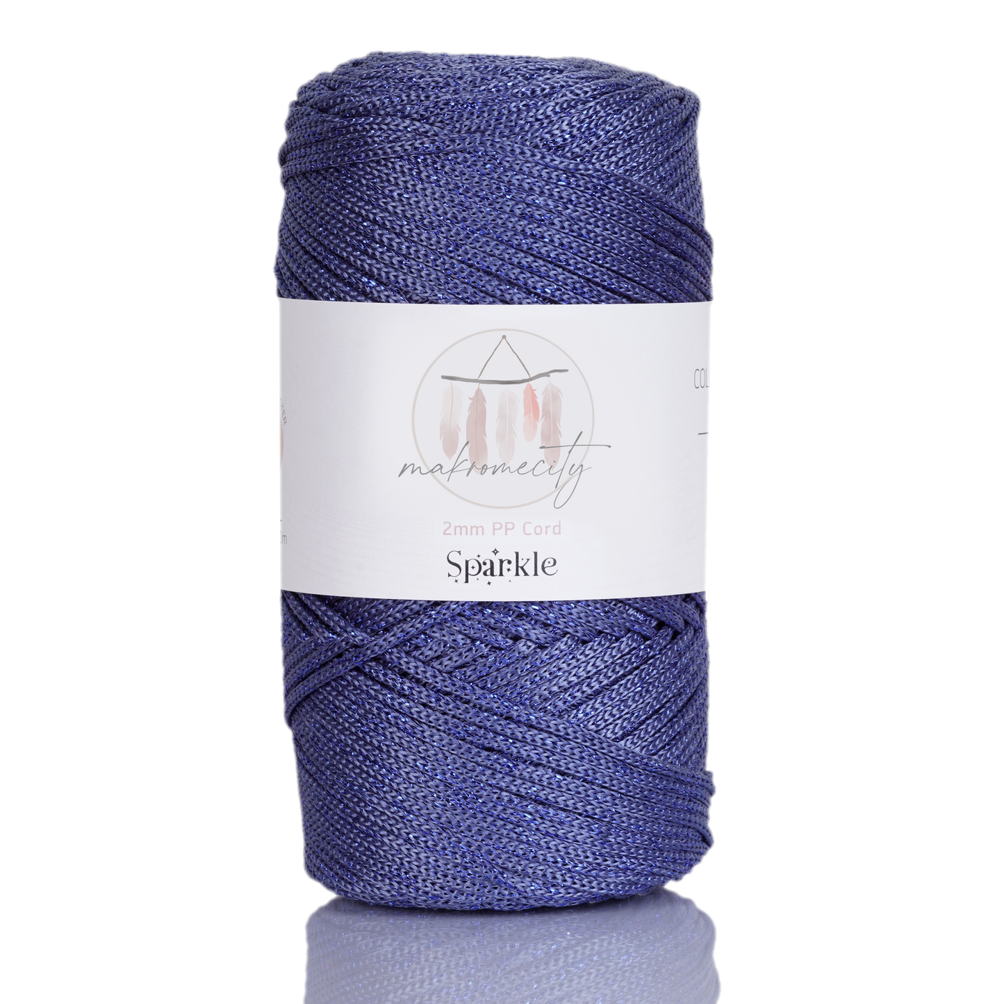 Makramee Garn 2 mm x 230 m Premium-Polyester-Makramee-Kordel – Lila 