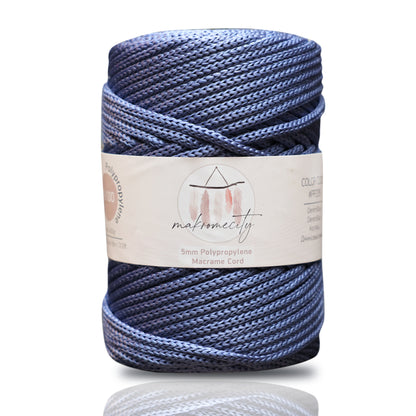 Makramee-Kordel aus Polyester, 2 mm x 125 Yards (375 Fuß), 2 mm Polypropylen – Schwarz 