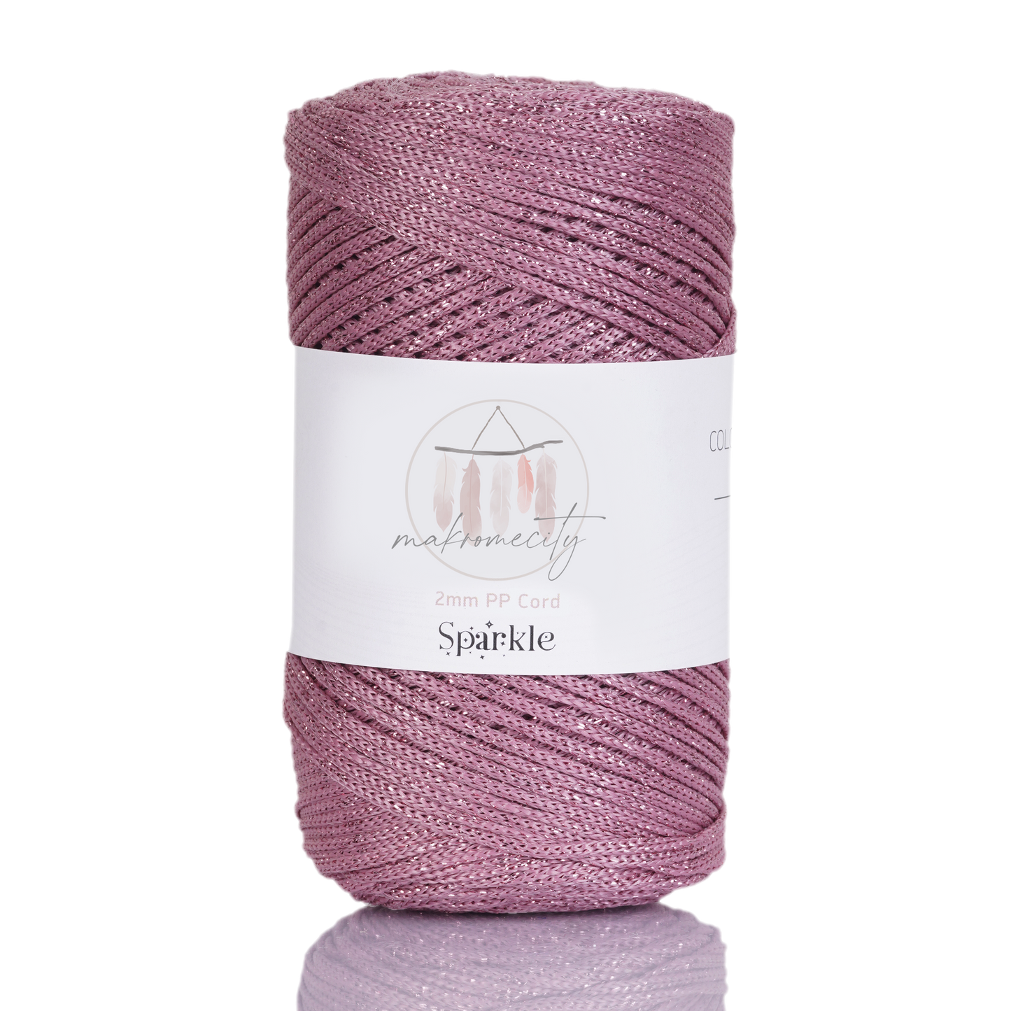 Makramee Garn 2 mm x 230 m Premium-Polyester-Makramee-Kordel – Lila 