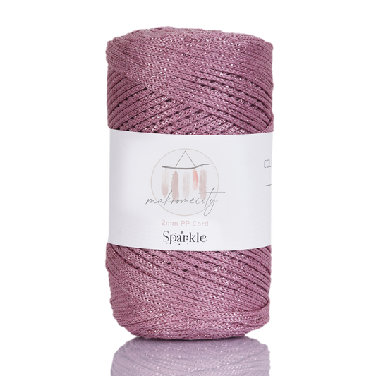 Makramee Garn 2 mm x 230 m Premium-Polyester-Makramee-Kordel – Lila 