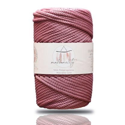 Makramee-Kordel aus Polyester, 2 mm x 125 Yards (375 Fuß), 2 mm Polypropylen – Schwarz 