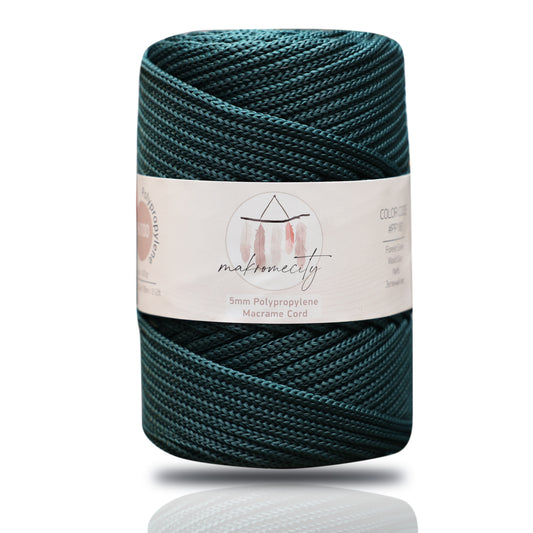 Makramee-Kordel aus Polyester, 2 mm x 125 Yards (375 Fuß), 2 mm Polypropylen – Schwarz 