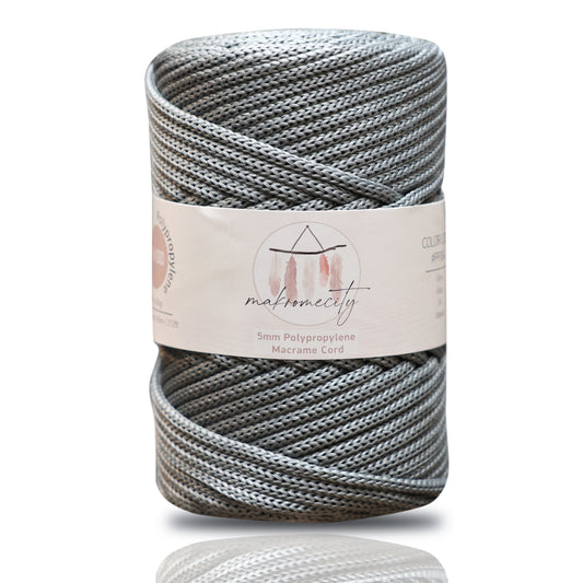 Makramee-Kordel aus Polyester, 2 mm x 125 Yards (375 Fuß), 2 mm Polypropylen – Schwarz 