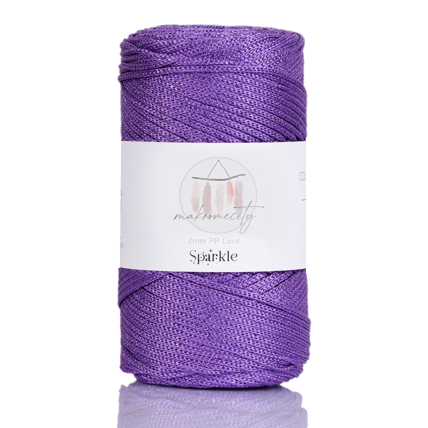Makramee Garn 2 mm x 230 m Premium-Polyester-Makramee-Kordel – Lila 