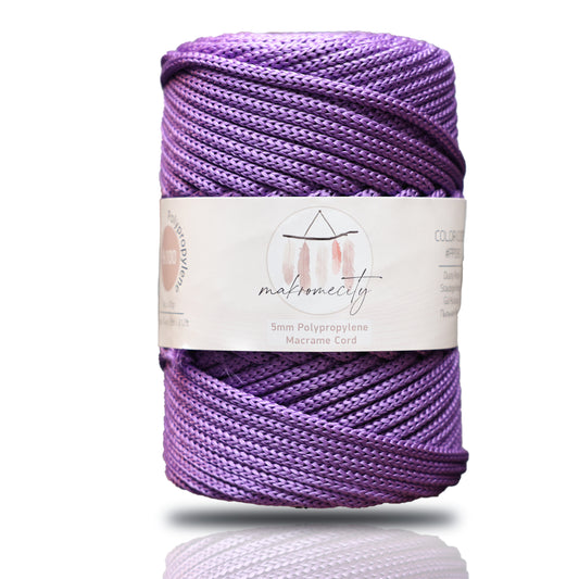 Makramee-Kordel aus Polyester, 2 mm x 125 Yards (375 Fuß), 2 mm Polypropylen – Schwarz 
