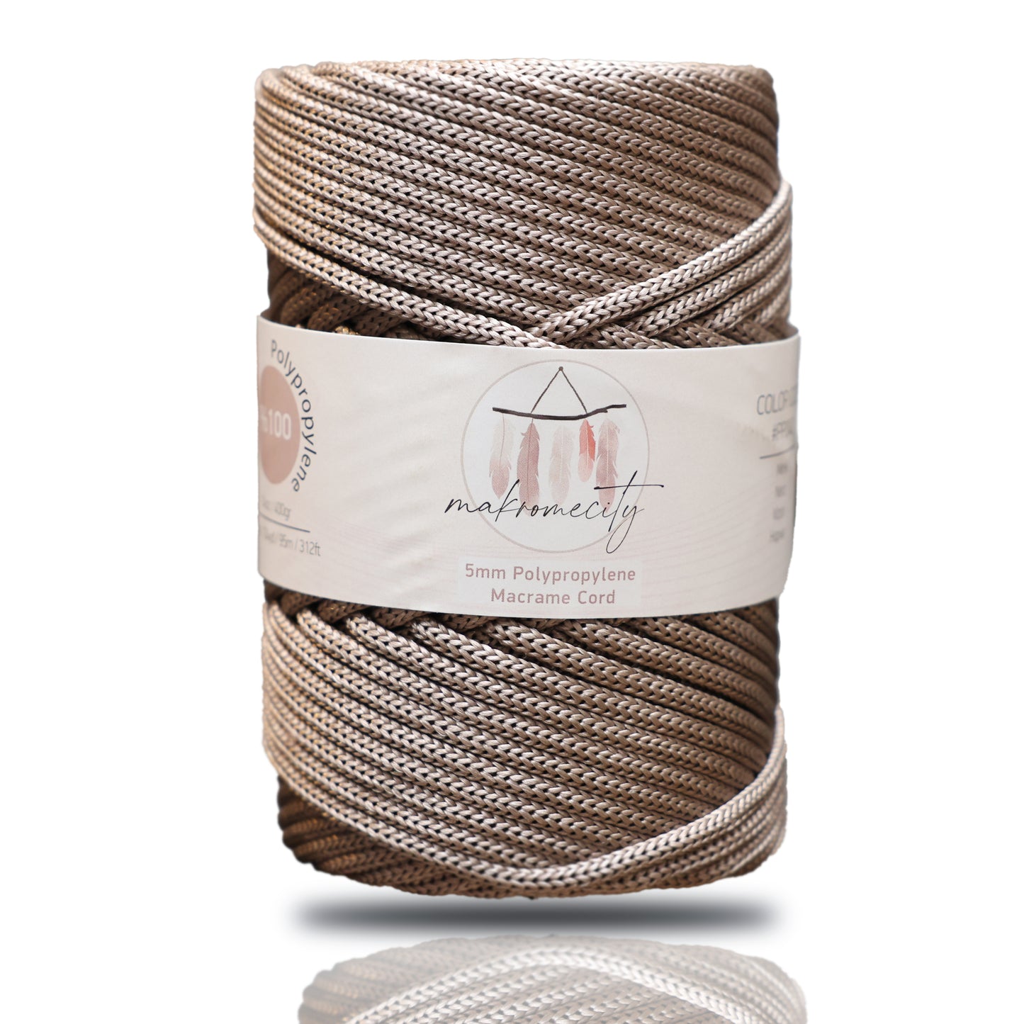 Makramee-Kordel aus Polyester, 2 mm x 125 Yards (375 Fuß), 2 mm Polypropylen – Schwarz 