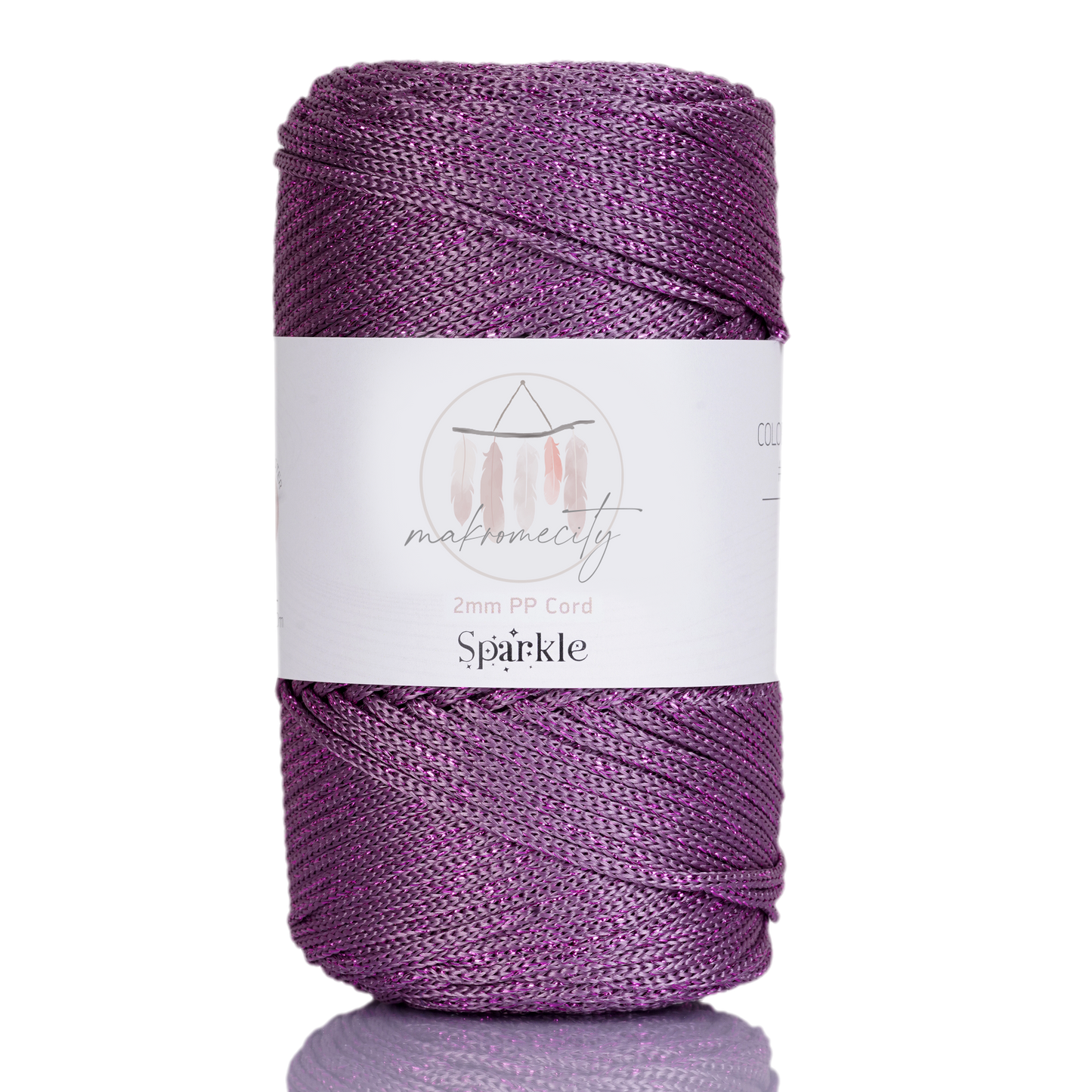 Makramee Garn 2 mm x 230 m Premium-Polyester-Makramee-Kordel – Lila 