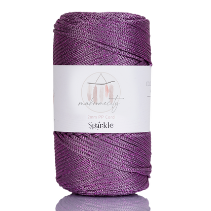 Makramee Garn 2 mm x 230 m Premium-Polyester-Makramee-Kordel – Lila 