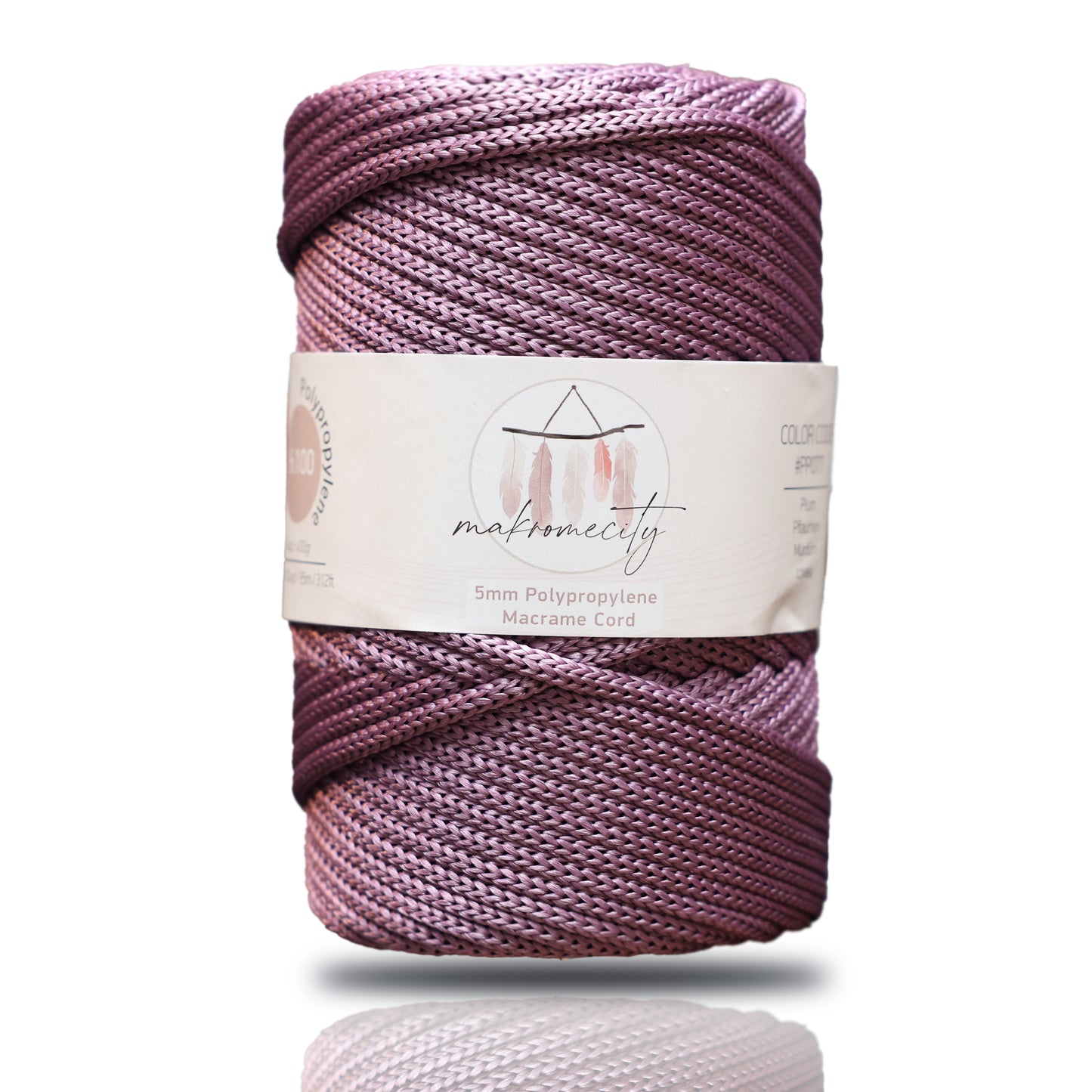 Makramee-Kordel aus Polyester, 2 mm x 125 Yards (375 Fuß), 2 mm Polypropylen – Schwarz 