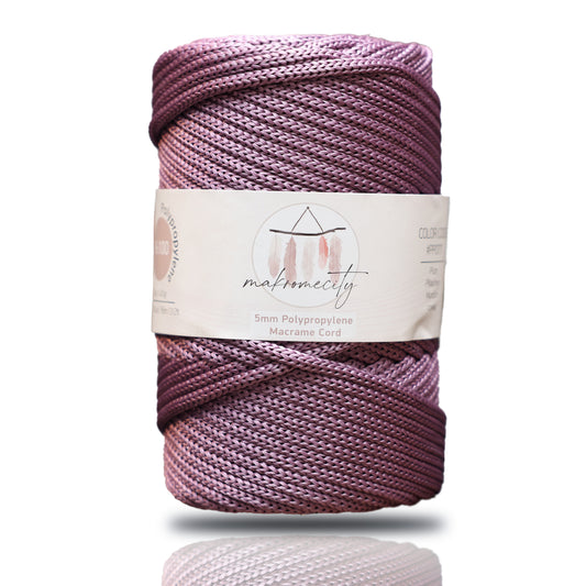 Makramee-Kordel aus Polyester, 2 mm x 125 Yards (375 Fuß), 2 mm Polypropylen – Schwarz 