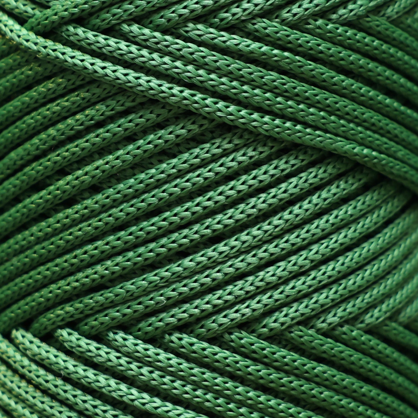 Makramee Garn 3mm x 120m Premium Polyester Macrame Cord - Benetton Grün