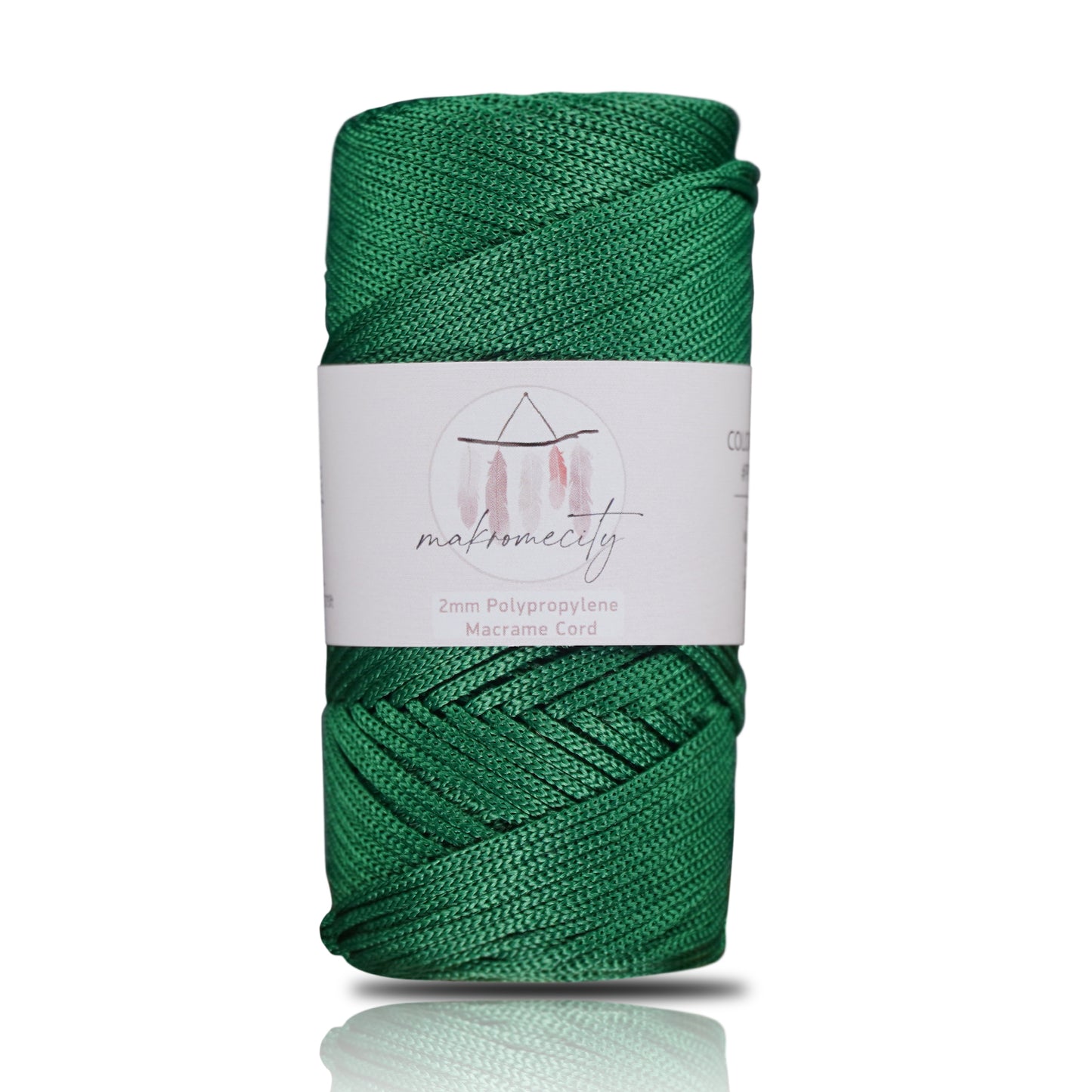 Makramee Garn 2 mm x 115 m Premium-Polyester-Makramee-Schnur – Benetton Grün 