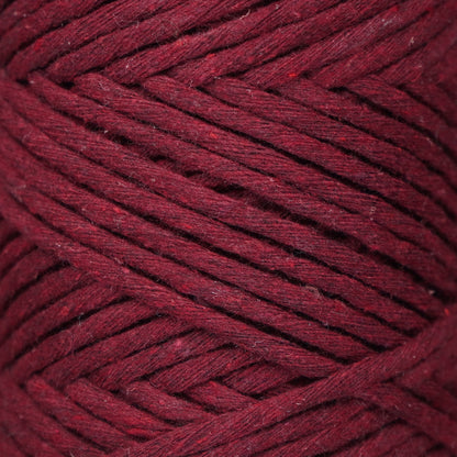 Makramee Garn 3mm x 100m Premium Single Twisted Macrame Cord - Burgunderrot