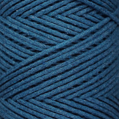 Baumwolle Makramee Garn 2mm x 180m - Denim Blau