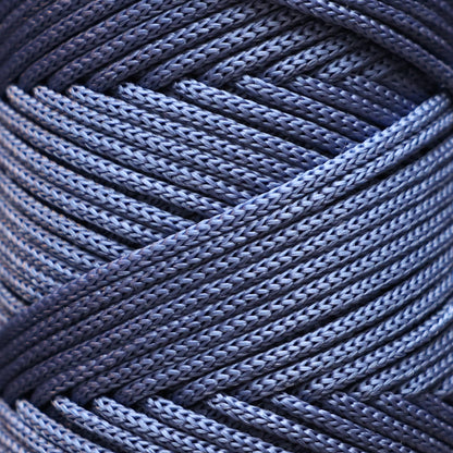 Makramee Garn 3mm x 120m Premium Polyester Macrame Cord - Denim Blau