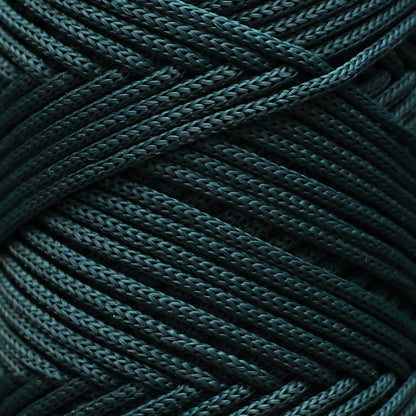 Makramee Garn 3mm x 120m Premium Polyester Macrame Cord - Wald Grün