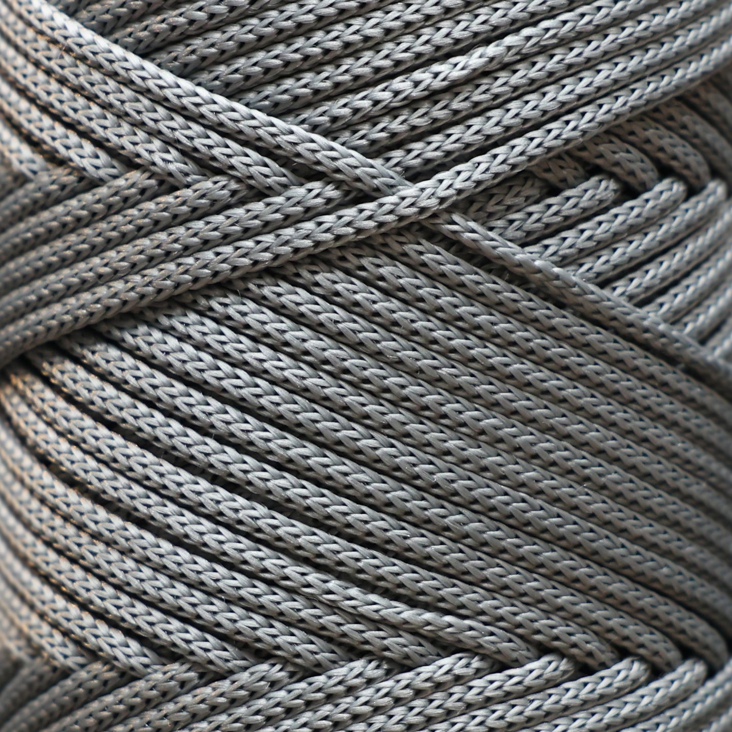 Makramee Garn 3mm x 120m Premium Polyester Macrame Cord - Grau