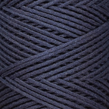 Baumwolle Makramee Garn 2mm x 180m - Indigo Blau