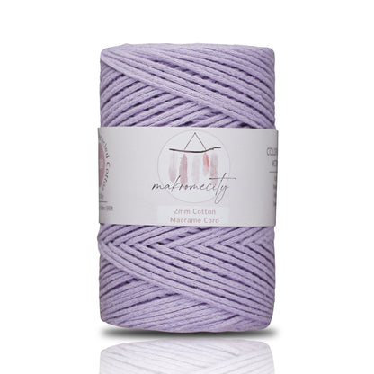 Baumwolle Makramee Garn 2mm x 180m - Lilac