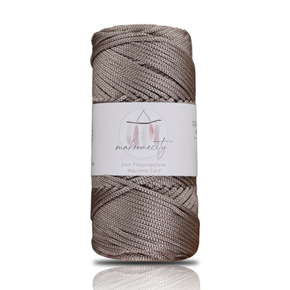 Makramee Garn 2mm x 115m Premium Polyester Macrame Cord - Nerz