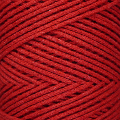 Baumwolle Makramee Garn 2mm x 180m - Rot